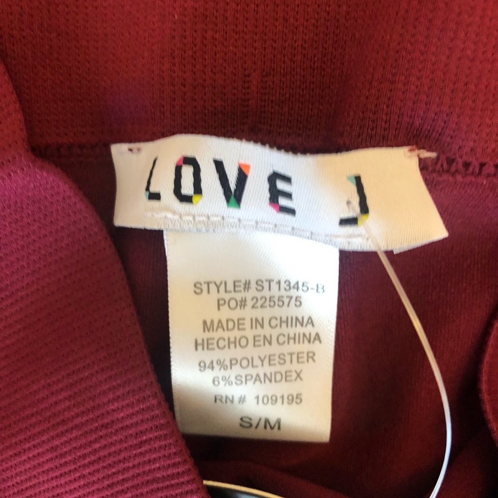 NWT Love J Seamless Leggings Bundle Lot of 2 Burgundy & Dusty Rose - Picture 4 of 7